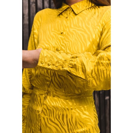 Yellow jacquard Pivert dress votre