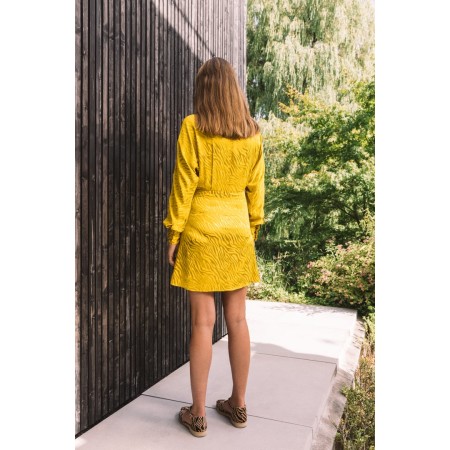 Yellow jacquard Pivert dress votre