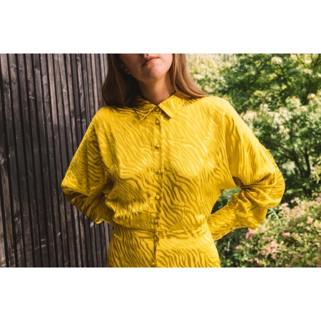 Yellow jacquard Pivert dress votre