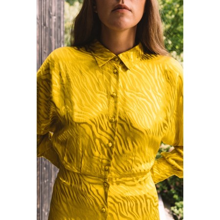 Yellow jacquard Pivert dress votre