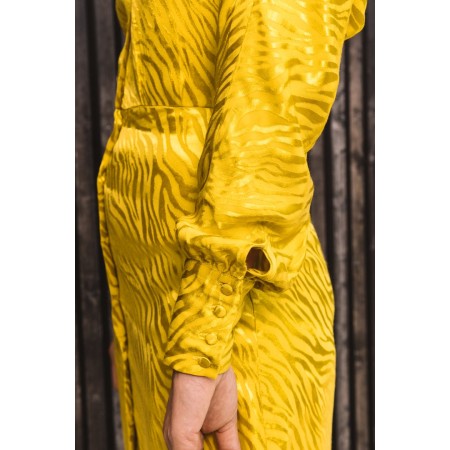 Yellow jacquard Pivert dress votre