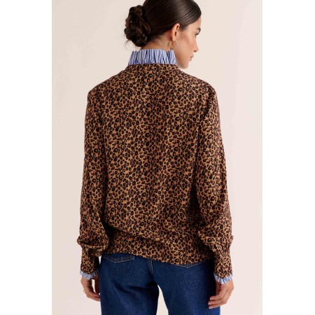 Mina leopard shirt vente chaude votre 