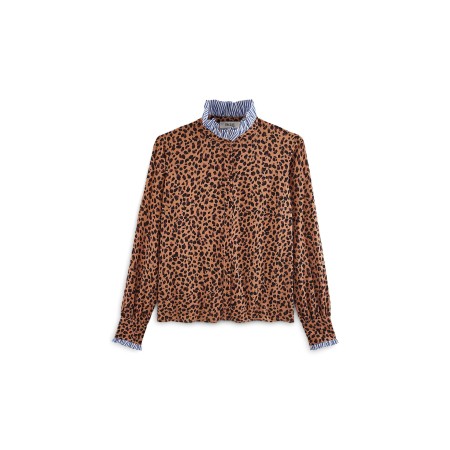 Mina leopard shirt vente chaude votre 