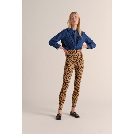 Calm leopard leggings de pas cher