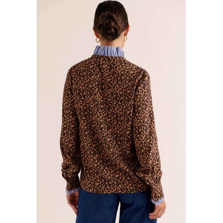 Mina leopard shirt vente chaude votre 