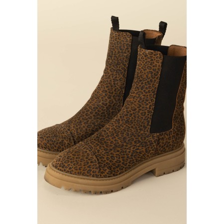 Leopard Fleuron ankle boots commande en ligne