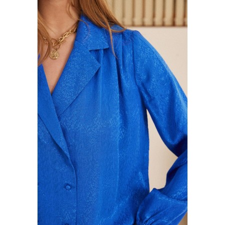 Blue jacquard Volute shirt pas chere