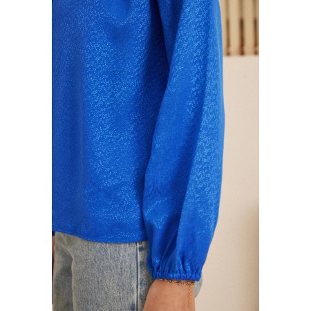 Blue jacquard Volute shirt pas chere