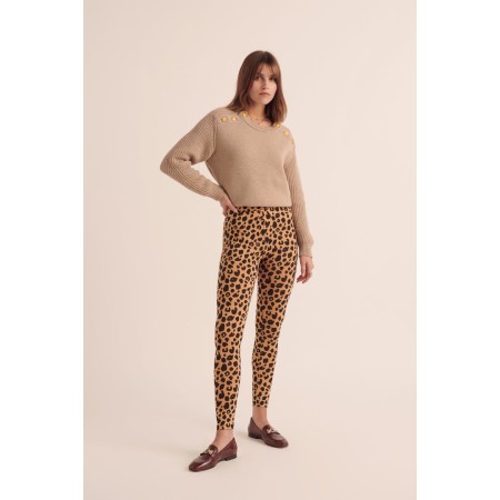 Calm leopard leggings de pas cher