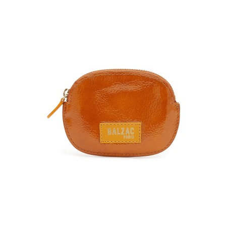 Large Ziggy mustard crumpled varnish coin purse Venez découvrir notre 