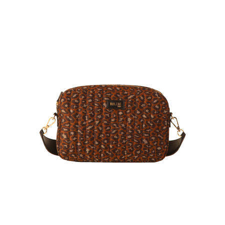 Large Caesar bag in leopard jacquard le des métaux précieux