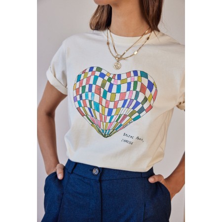 Bree watercolor heart t-shirt sur le site 