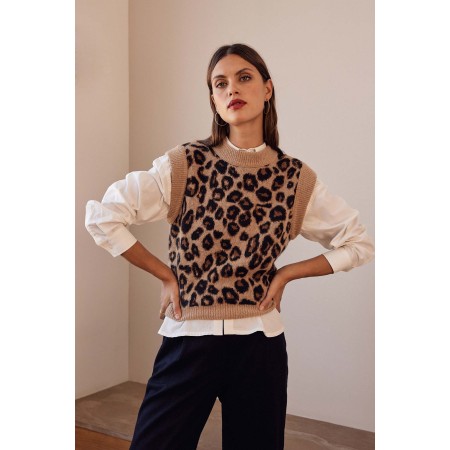 Leopard coat of arms jumper en stock