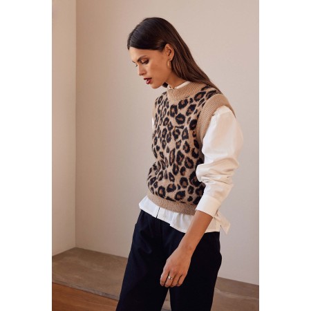 Leopard coat of arms jumper en stock