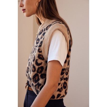 Leopard coat of arms jumper en stock