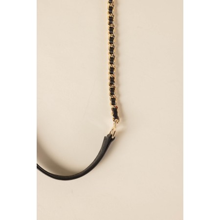 Black braided chain handle la colonne vertébrale