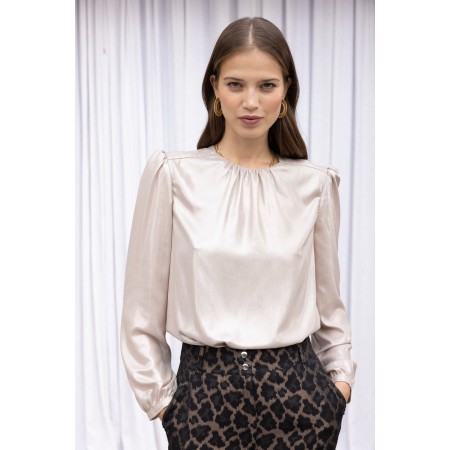 Iridescent beige Tatin blouse Comparez et commandez 