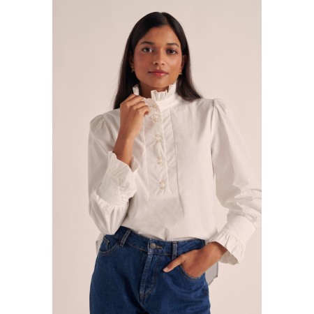 Source blouse white pas cher