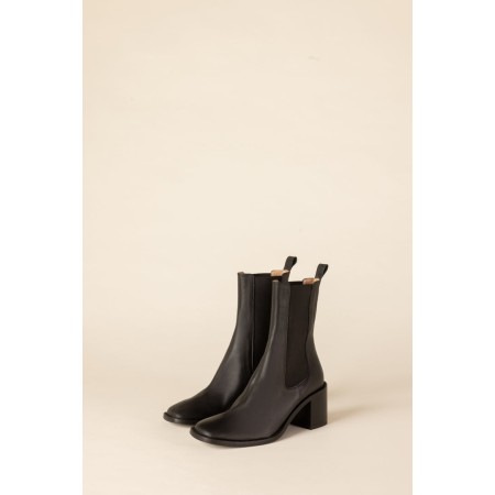 black twilight ankle boots soldes