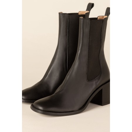 black twilight ankle boots soldes