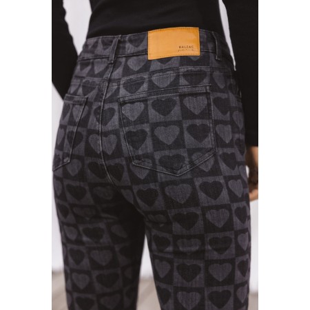 Neo-Austin black jeans with hearts outlet