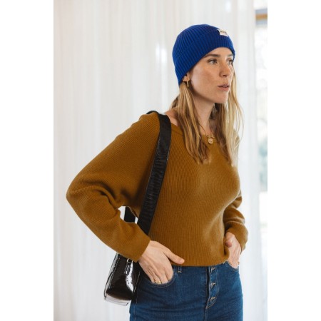 electric blue raphael beanie offre 