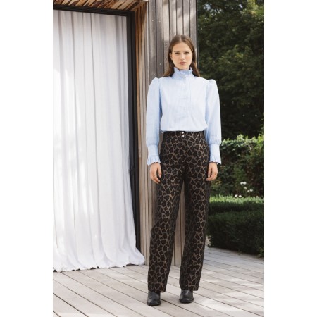 Crocus jacquard bronze trousers acheter