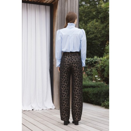 Crocus jacquard bronze trousers acheter