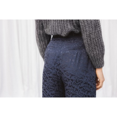 Loose Jacquard Navy Pants sélection de produits