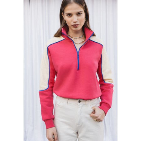 Contrast pink and ecru sweatshirt 50-70% off 