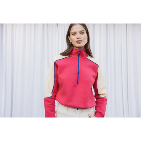 Contrast pink and ecru sweatshirt 50-70% off 