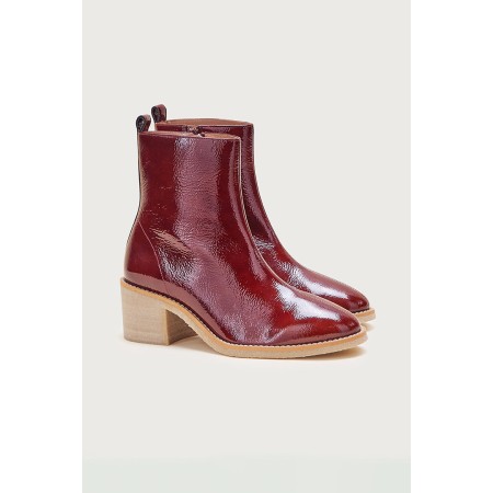 Bottines Allure vernis froissé chocolat online