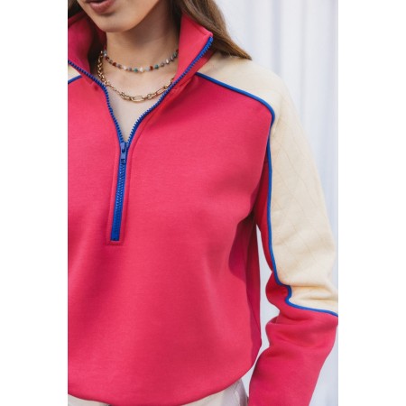 Contrast pink and ecru sweatshirt 50-70% off 