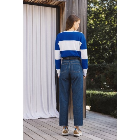 Harlow sweatshirt navy striped set s'inspire de l'anatomie humaine