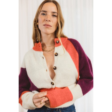 Pink, orange and yellow Passion cardigan de la marque