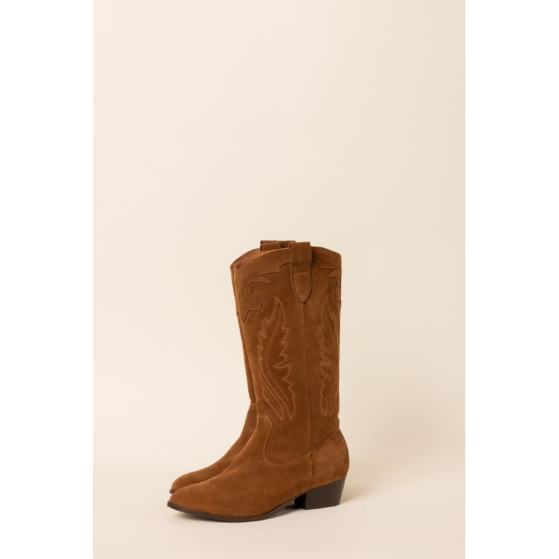 eldorado cognac boots pas chere