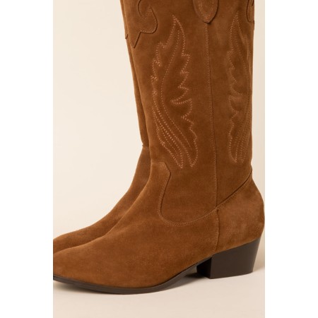 eldorado cognac boots pas chere