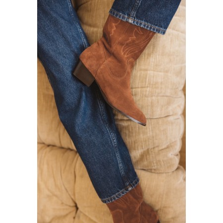 eldorado cognac boots pas chere