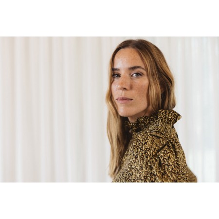 Givre neo leopard print blouse le des métaux précieux