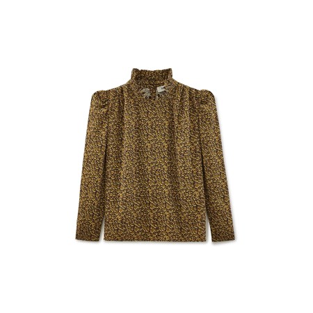 Givre neo leopard print blouse le des métaux précieux