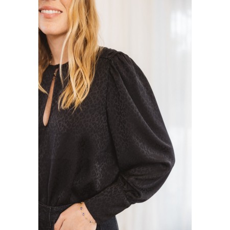 Flocon black jacquard blouse pas cher chine