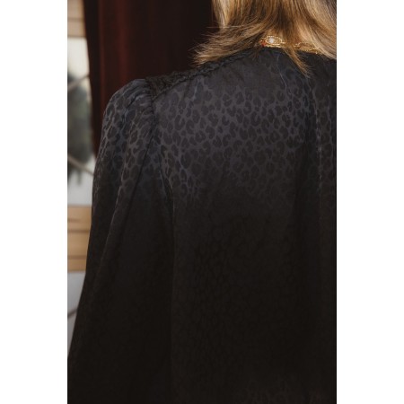 Flocon black jacquard blouse pas cher chine