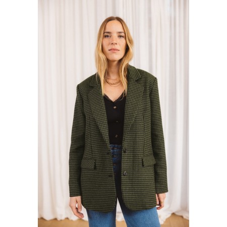 khaki houndstooth glow jacket 2 - 3 jours ouvrés.