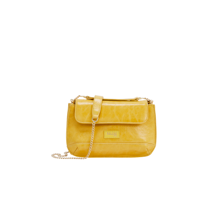 Yellow crumpled patent Poetry bag acheter en ligne