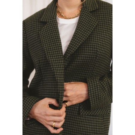 khaki houndstooth glow jacket 2 - 3 jours ouvrés.