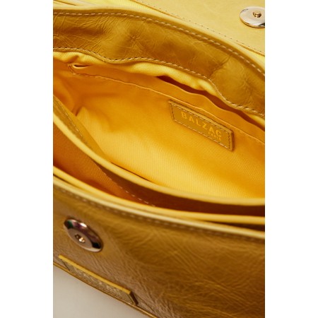 Yellow crumpled patent Poetry bag acheter en ligne