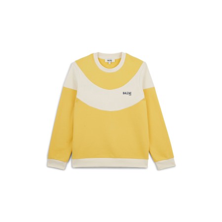 Two-tone yellow and ecru Ignace sweatshirt d'Europe débarque