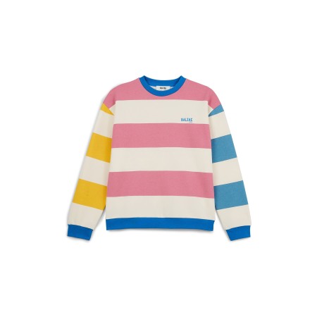 Harlow striped sweatshirt in pink, yellow, ecru en ligne