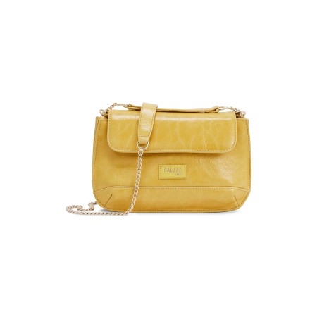 Yellow crumpled patent Poetry bag acheter en ligne