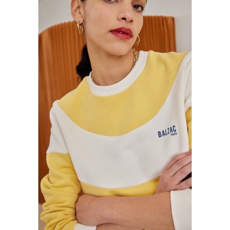 Two-tone yellow and ecru Ignace sweatshirt d'Europe débarque